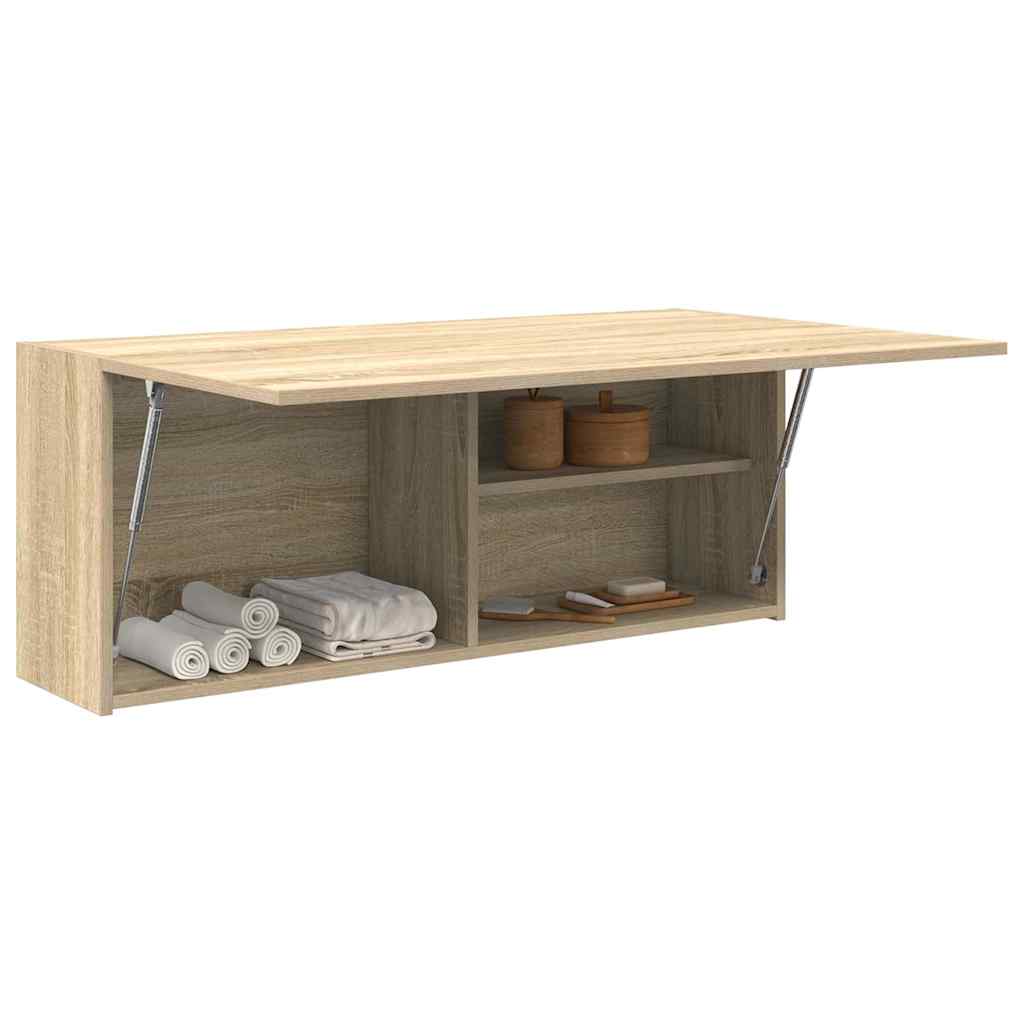 vidaXL Ντουλάπι τοίχου μπάνιου Sonoma Oak 100x25x40 cm