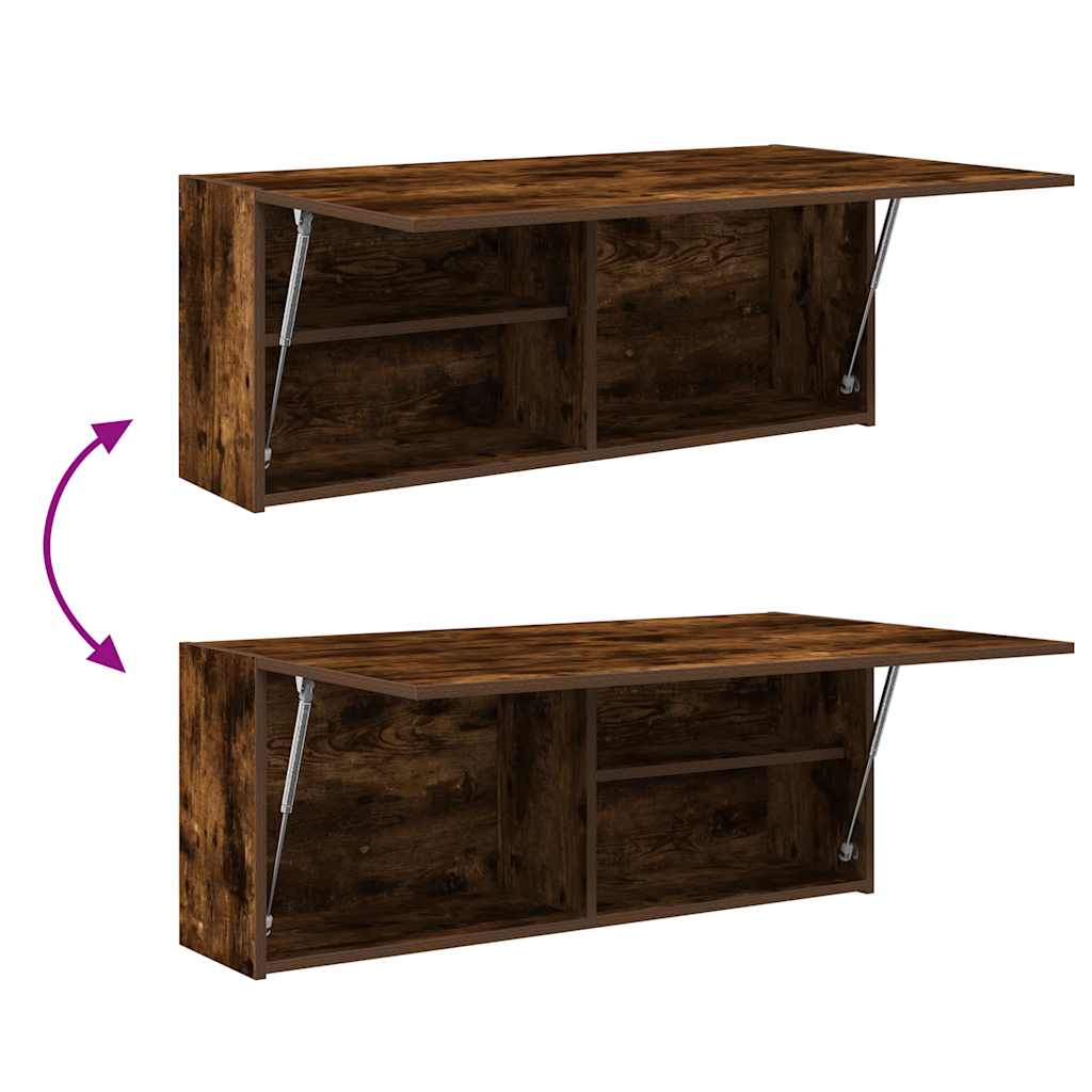 vidaXL ντουλάπι τοίχου μπάνιου καπνιστή δρυς 100x25x40 cm