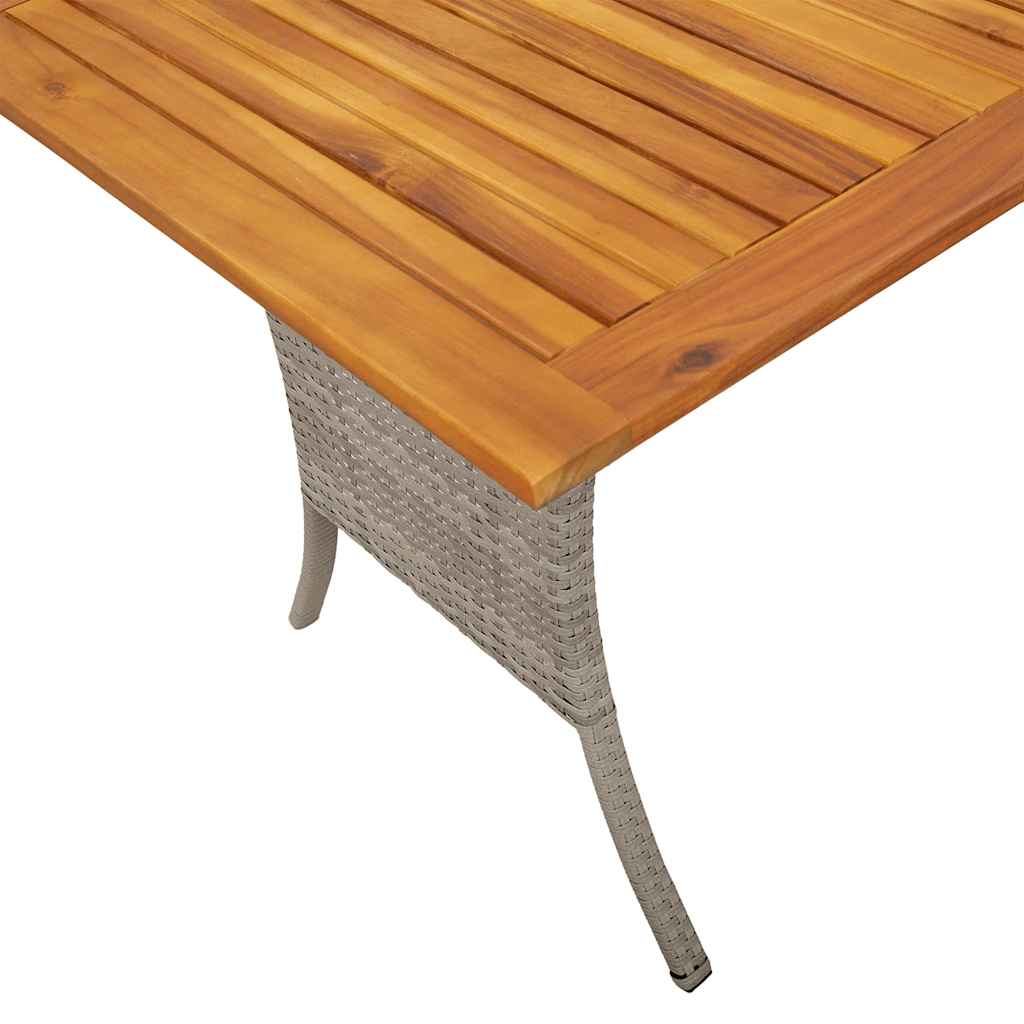 vidaXL Καναπές Κήπου Τριθέσιος Αν.Γκρι Συνθ. Ρατάν Τραπέζι/Μαξιλάρια