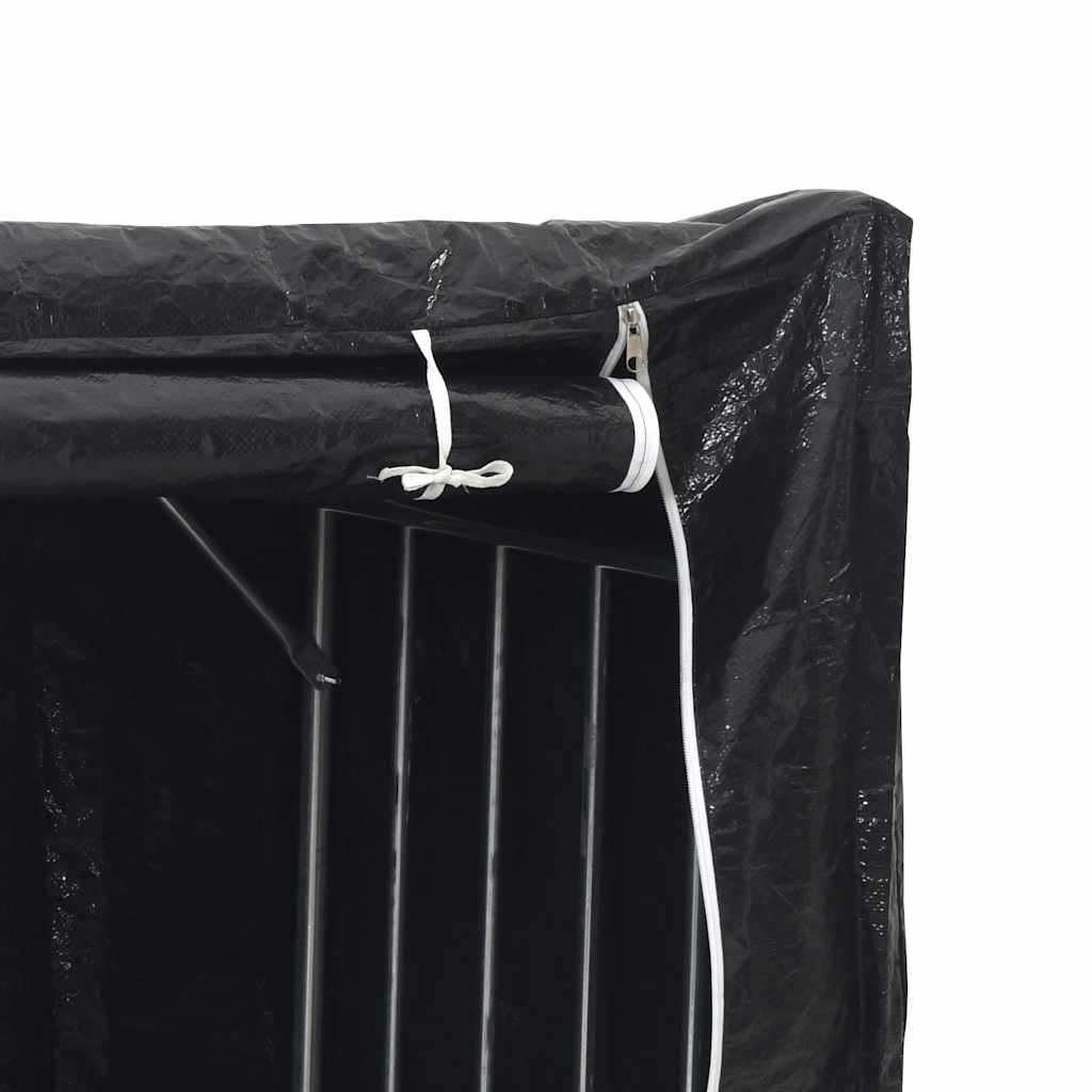 vidaxL Ράφι για καυσόξυλα με κάλυμμα βροχής 151x80,5x110,5 εκ.