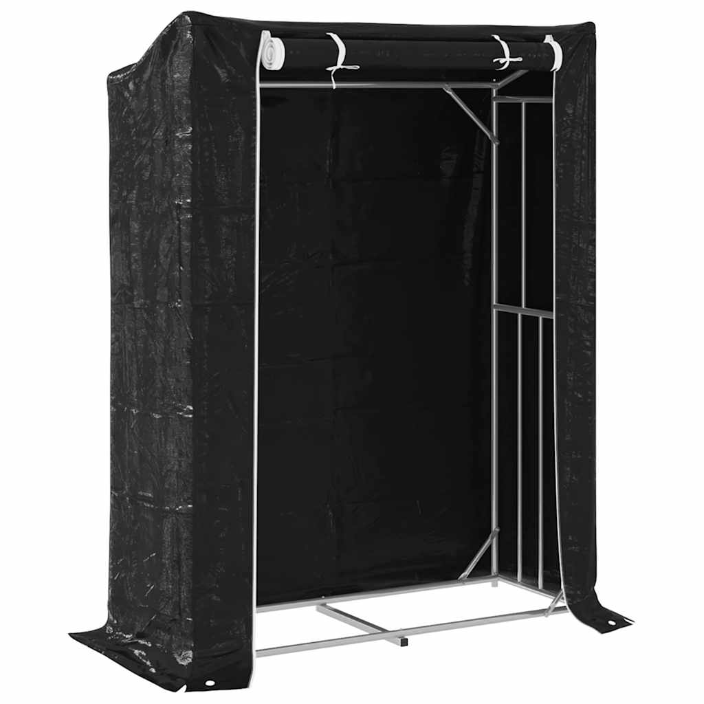 vidaxL Ράφι για καυσόξυλα με κάλυμμα βροχής 150x60x200 εκ.