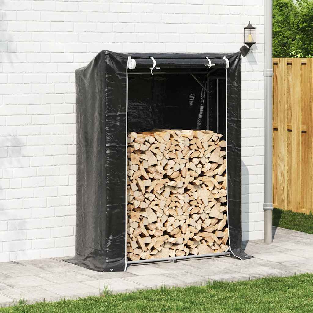 vidaxL Ράφι για καυσόξυλα με κάλυμμα βροχής 150x60x200 εκ.