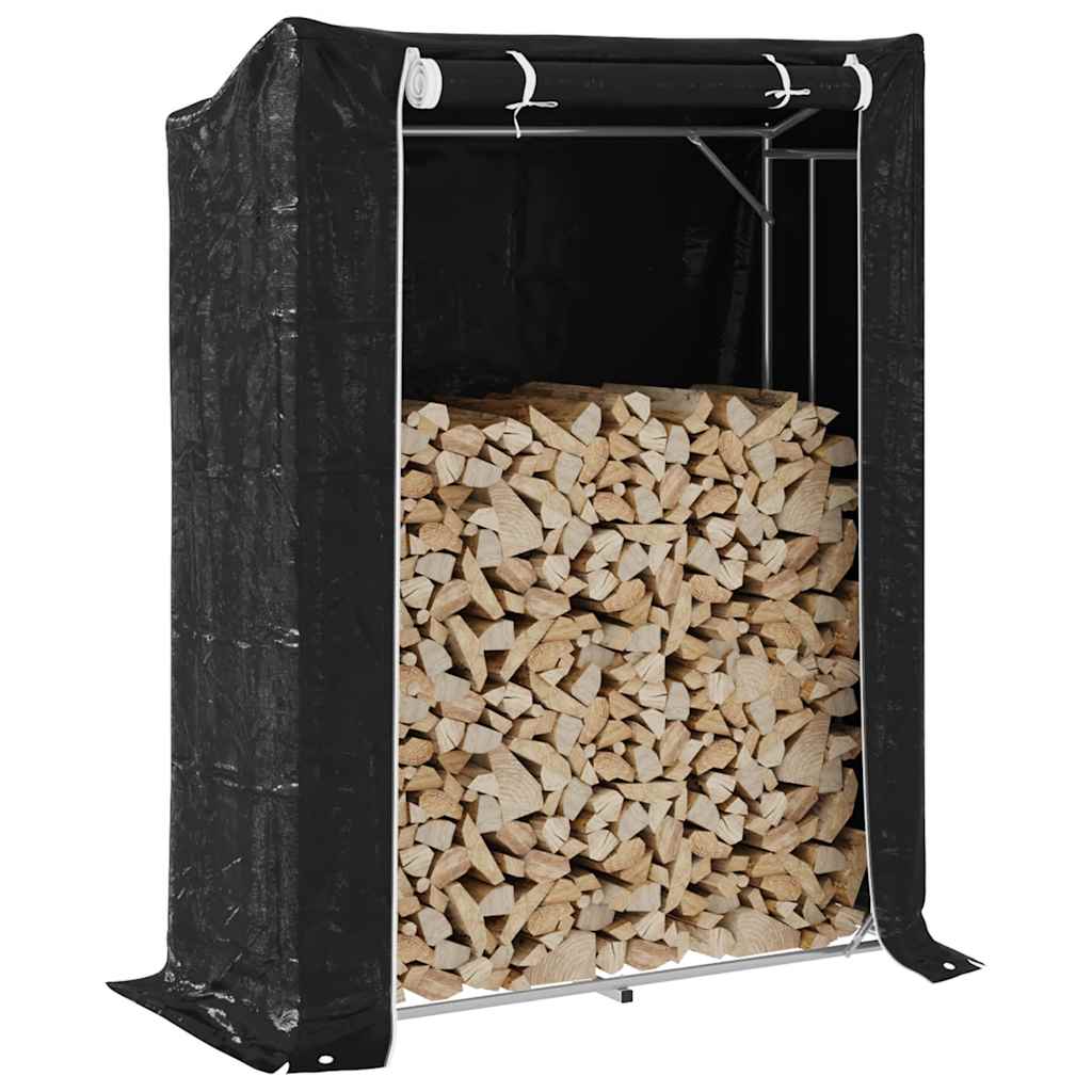 vidaxL Ράφι για καυσόξυλα με κάλυμμα βροχής 150x60x200 εκ.