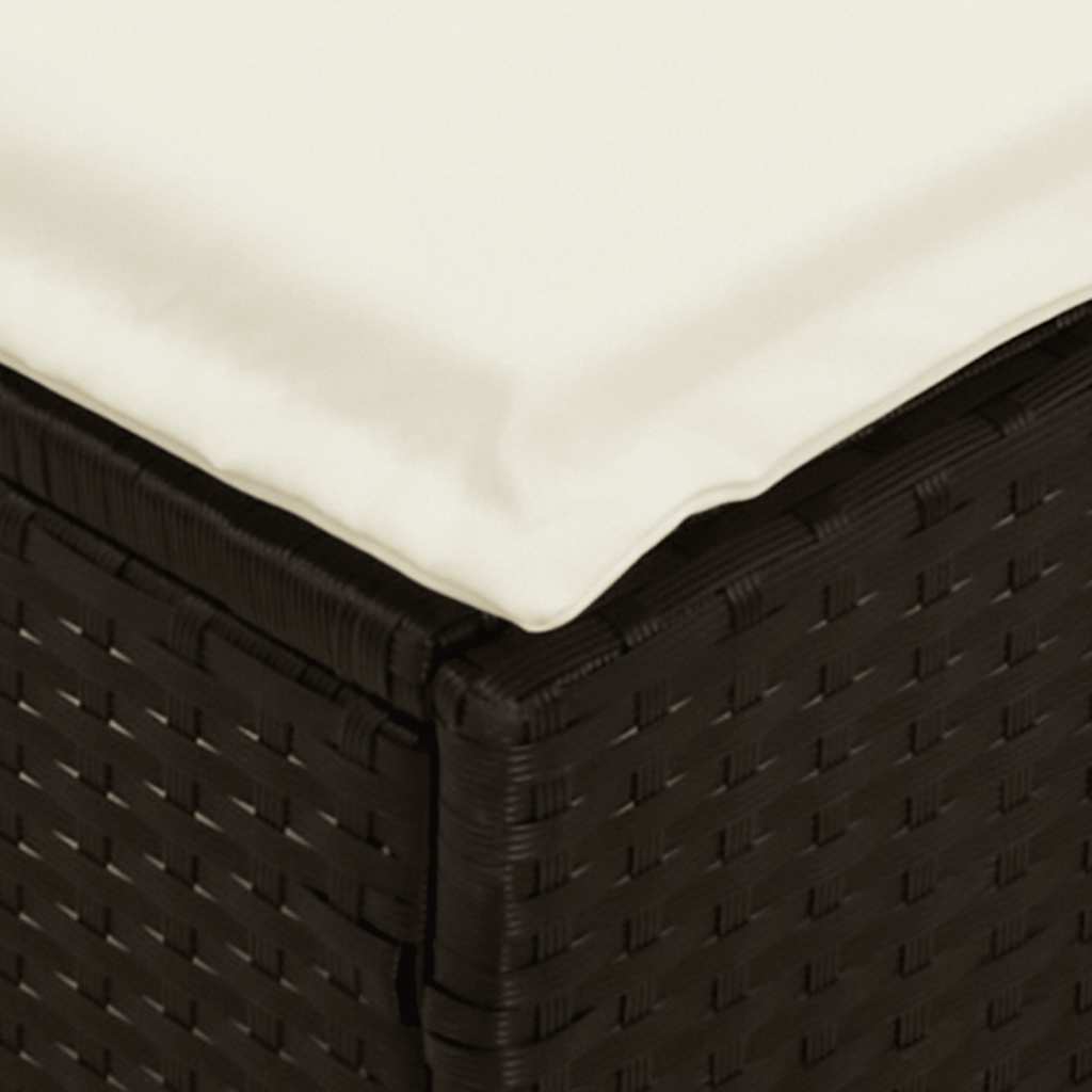 vidaXL Σετ Τραπεζαρίας Κήπου με Μαξιλάρια 4 τεμ. Μαύρο από Συνθ. Ρατάν