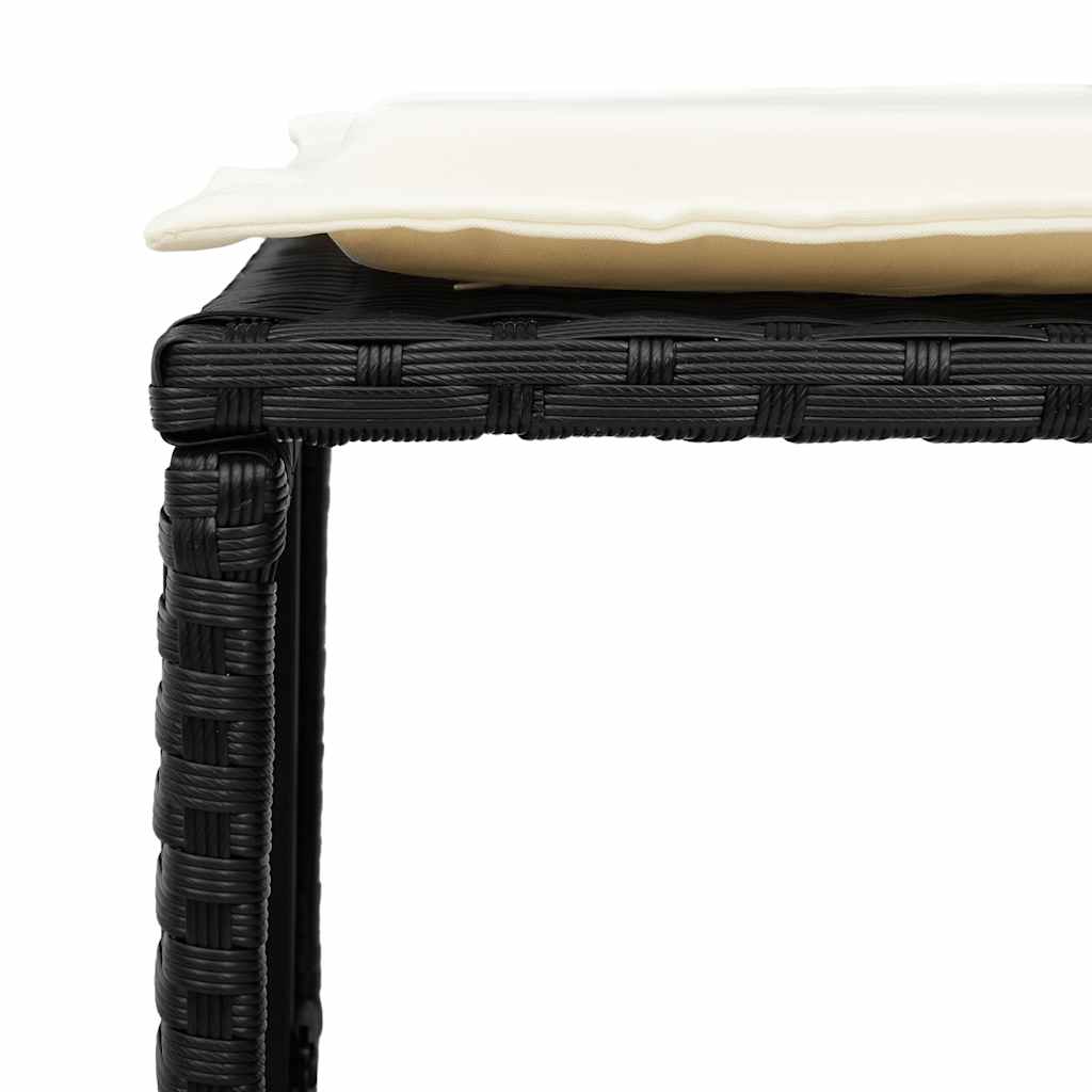 vidaXL 5 τεμαχίων σετ καναπέδες κήπου με μαξιλάρια Stackable μαύρο