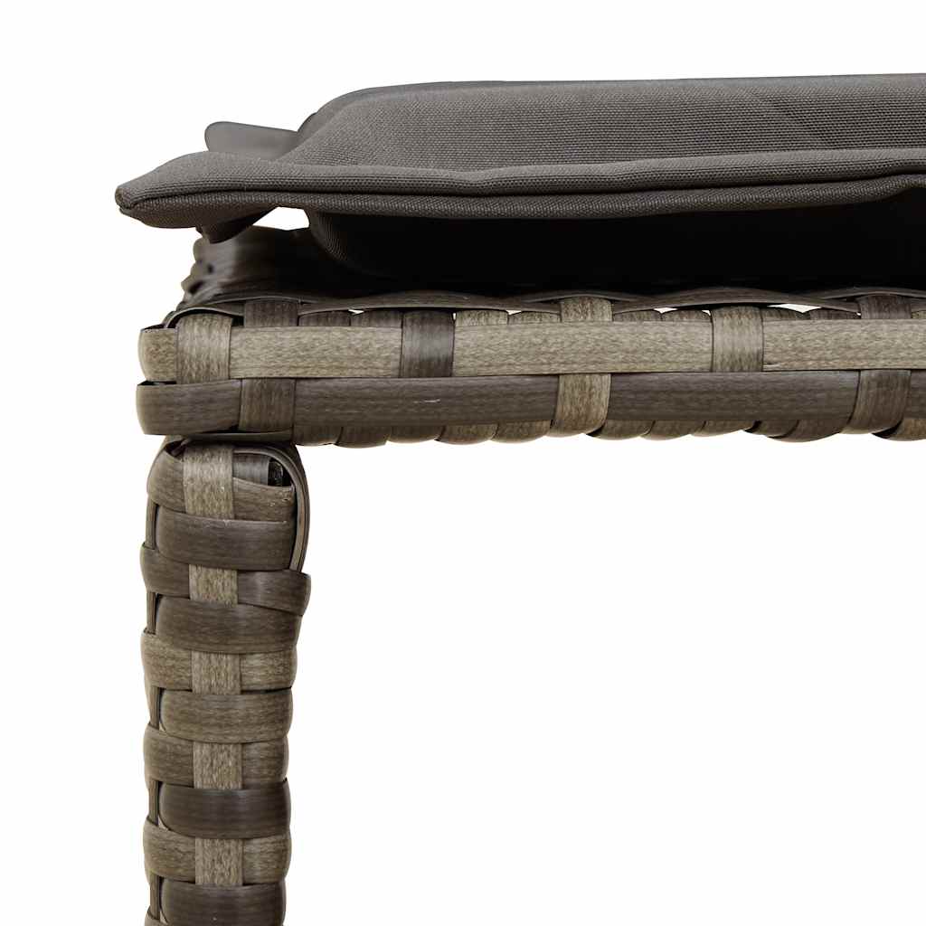 vidaXL 5 τεμαχίων σετ καναπέδες κήπου με μαξιλάρια στοιβαζόμενο γκρι