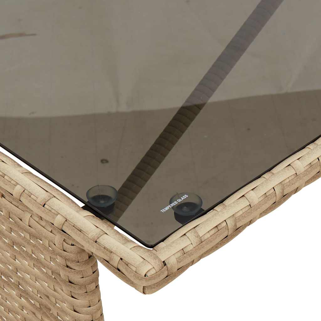 vidaXL Σετ Τραπεζαρίας Κήπου 3 τεμ. Μπεζ Συνθετικό Ρατάν με Μαξιλάρια