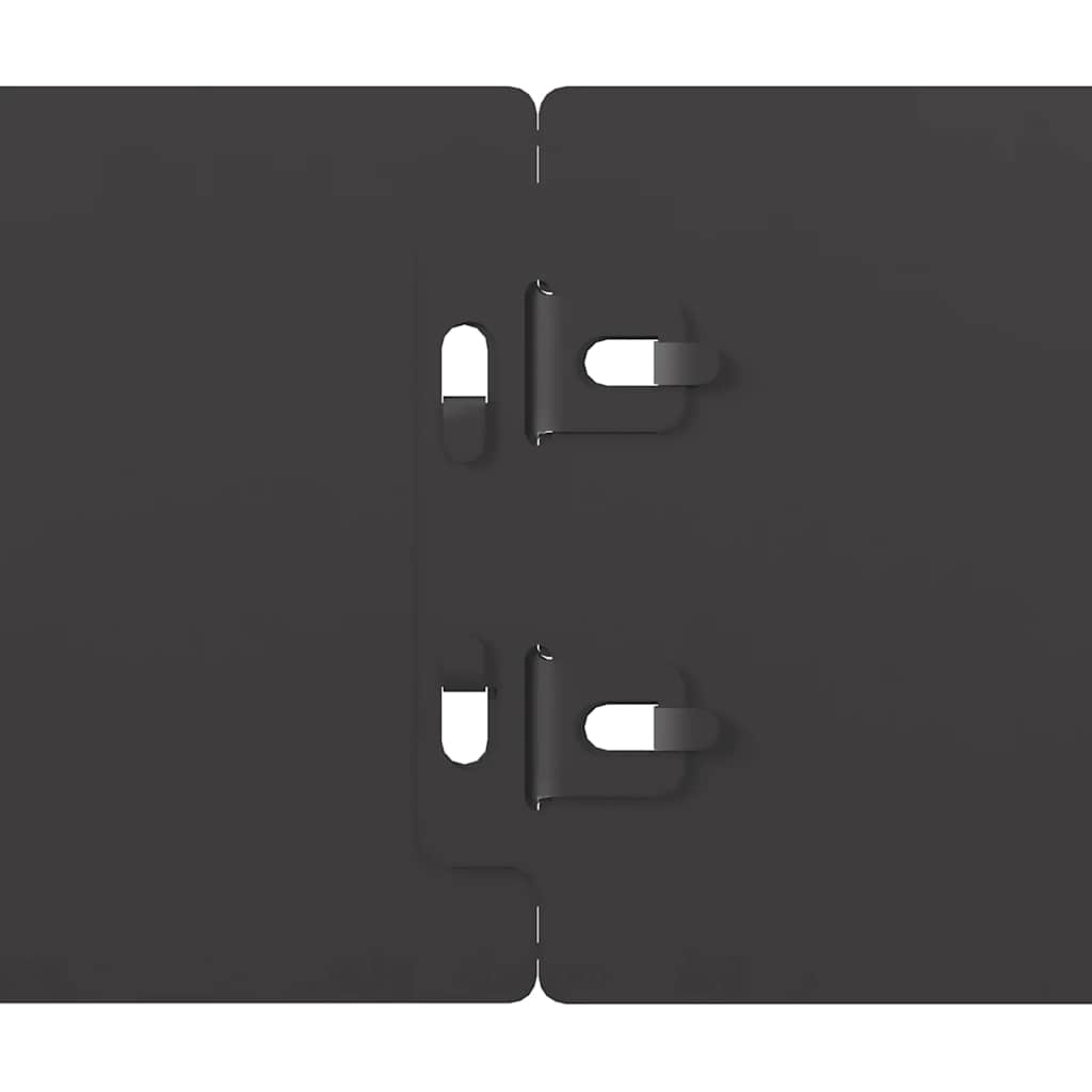 vidaXL Περιφράξεις γκαζόν 50 τεμάχια Μαύρο από χάλυβα ψυχρής έλασης