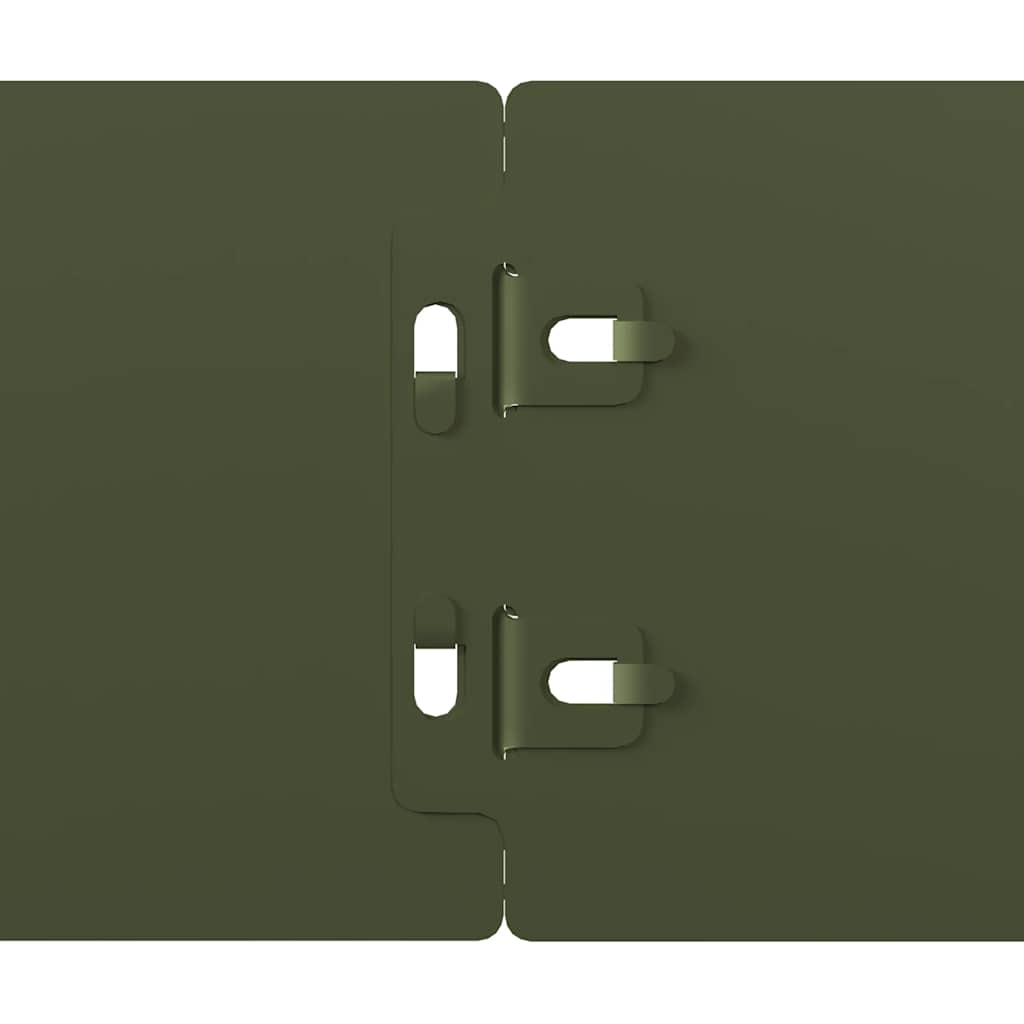 vidaXL Περιφράξεις γκαζόν 50 τεμάχια Ελαιοπράσινο Ατσάλι ψυχρής έλασης