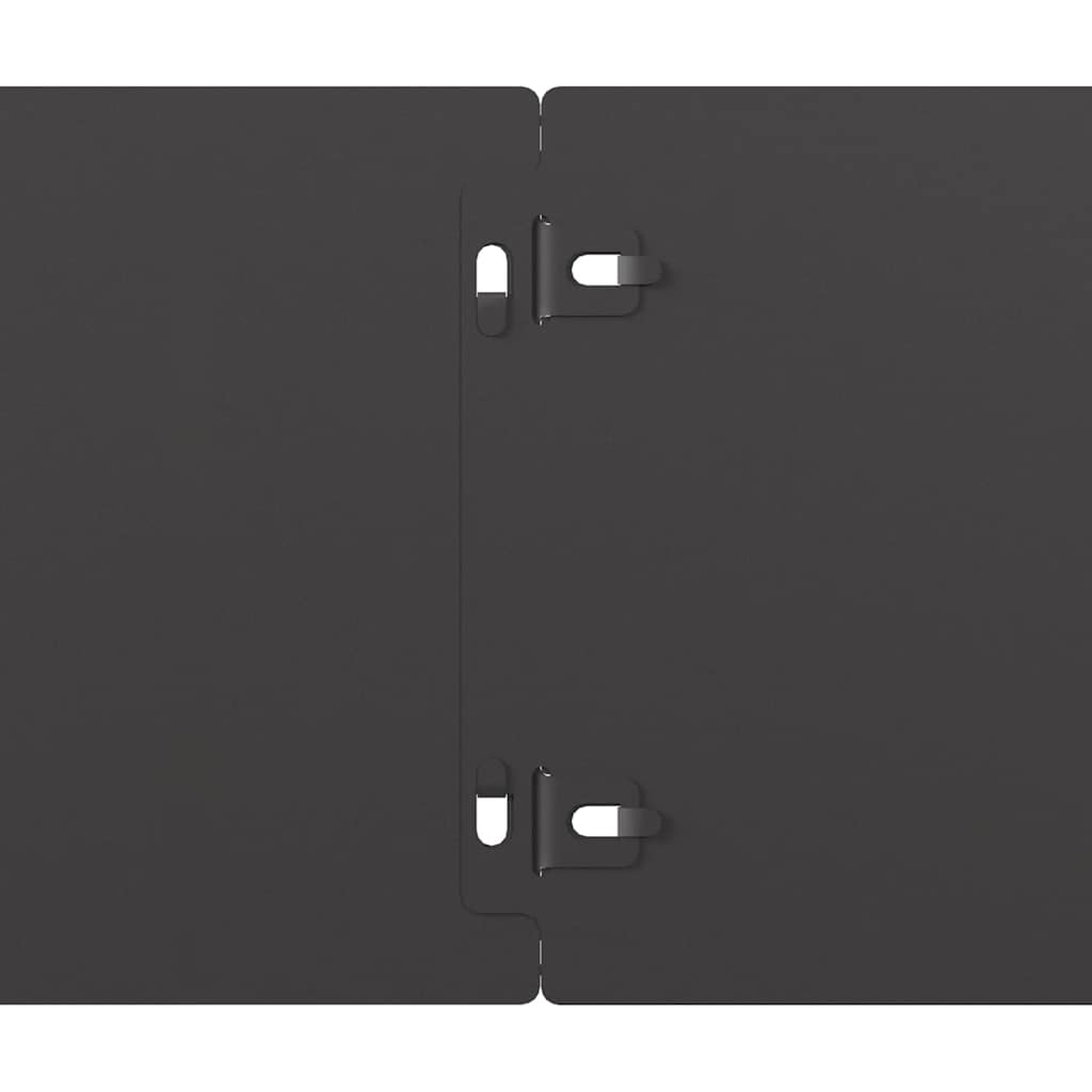 vidaXL Περιφράξεις γκαζόν 10 τεμάχια Μαύρο από χάλυβα ψυχρής έλασης