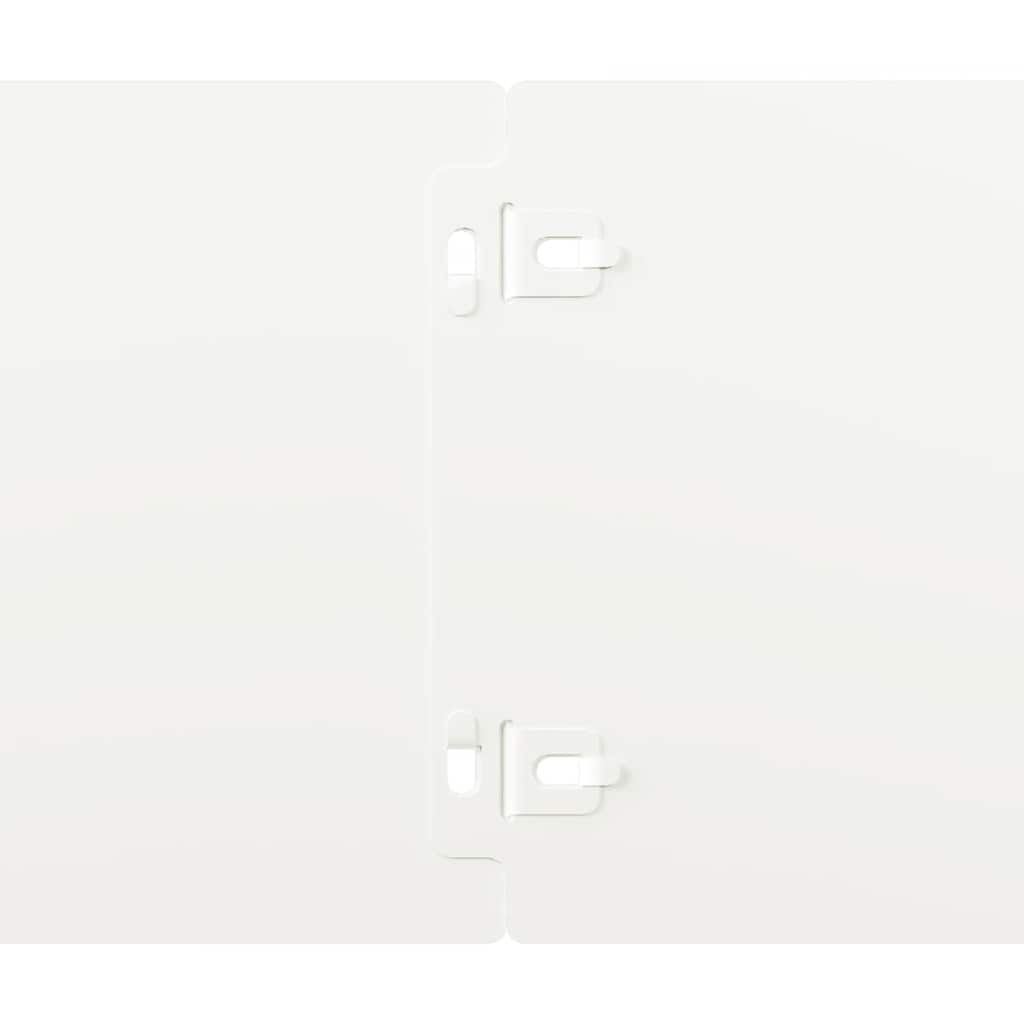 vidaXL Περιφράξεις γκαζόν 10 τεμάχια Λευκό από χάλυβα ψυχρής έλασης