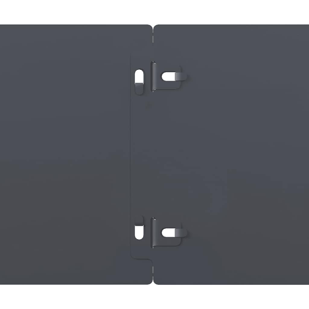 vidaXL Περιφράξεις γκαζόν 50 τεμάχια Ανθρακί από χάλυβα ψυχρής έλασης