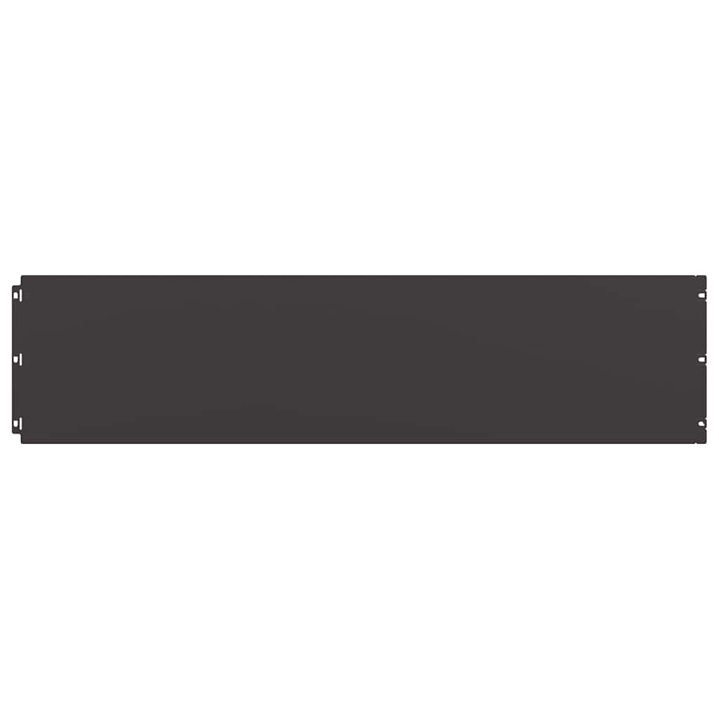 vidaXL Περιφράξεις γκαζόν 10 τεμάχια Μαύρο από χάλυβα ψυχρής έλασης