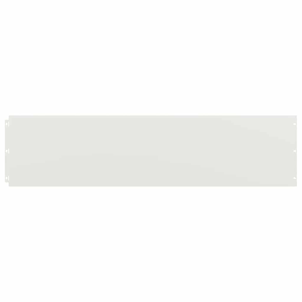 vidaXL Περιφράξεις γκαζόν 10 τεμάχια Λευκό από χάλυβα ψυχρής έλασης