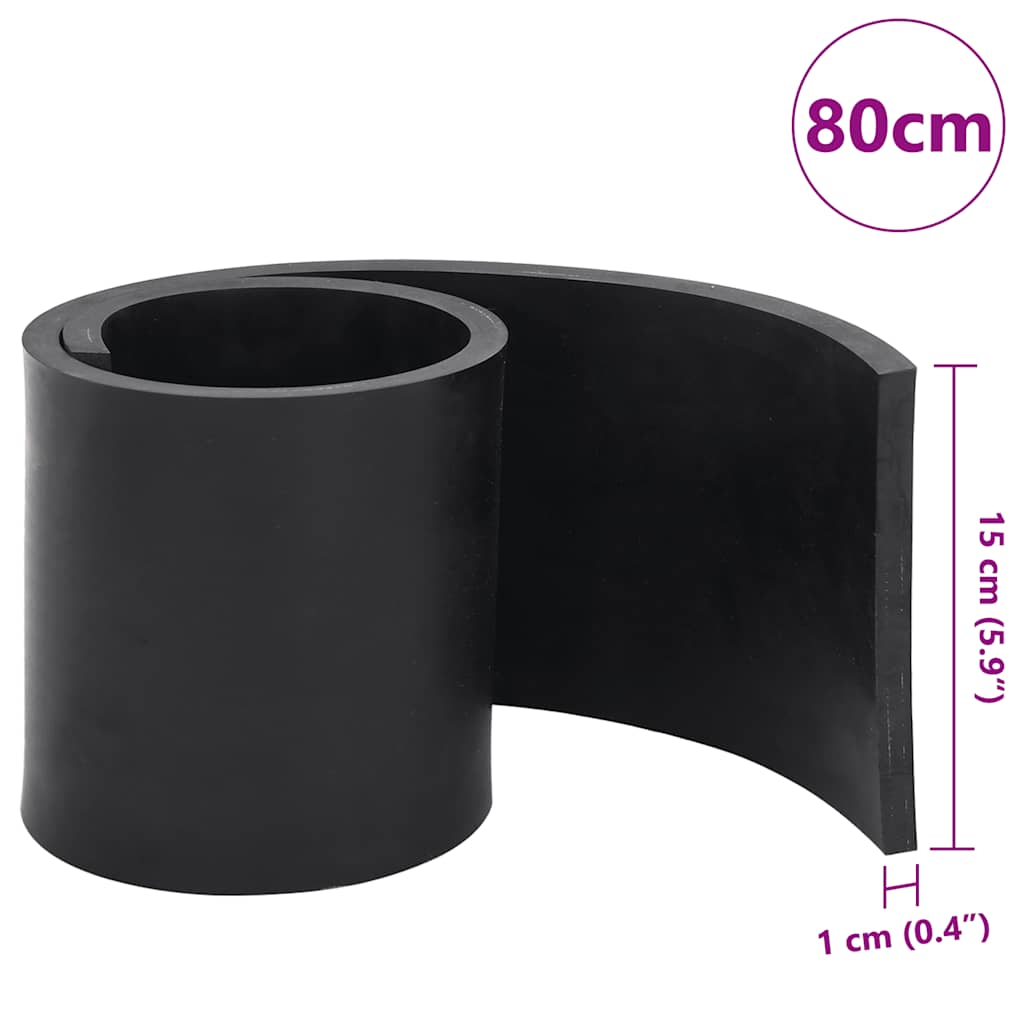 vidaXL Ελαστική Άκρη για Εκχιονιστικό Μαύρο 80x15x1 εκ.