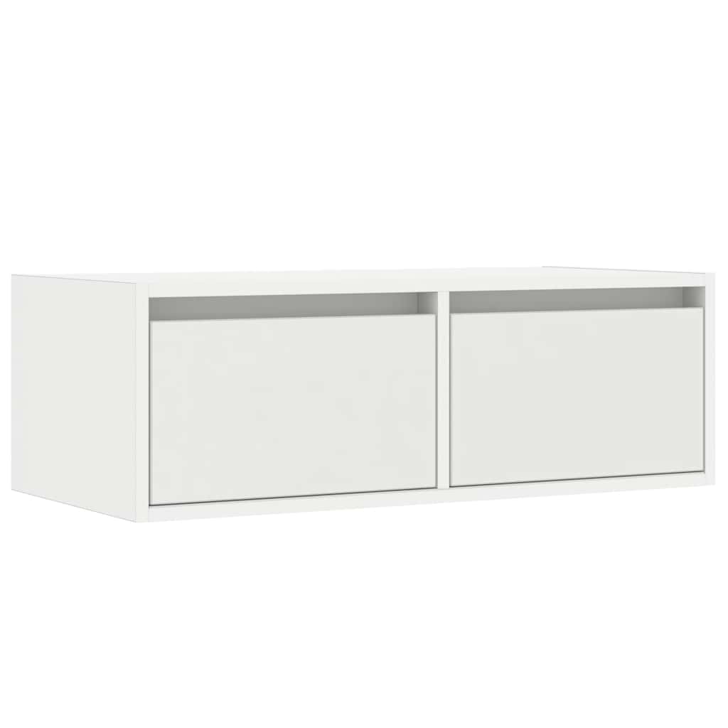 vidaXL Έπιπλο Τηλεόρασης με LED Λευκό 75x35,5x25 εκ.