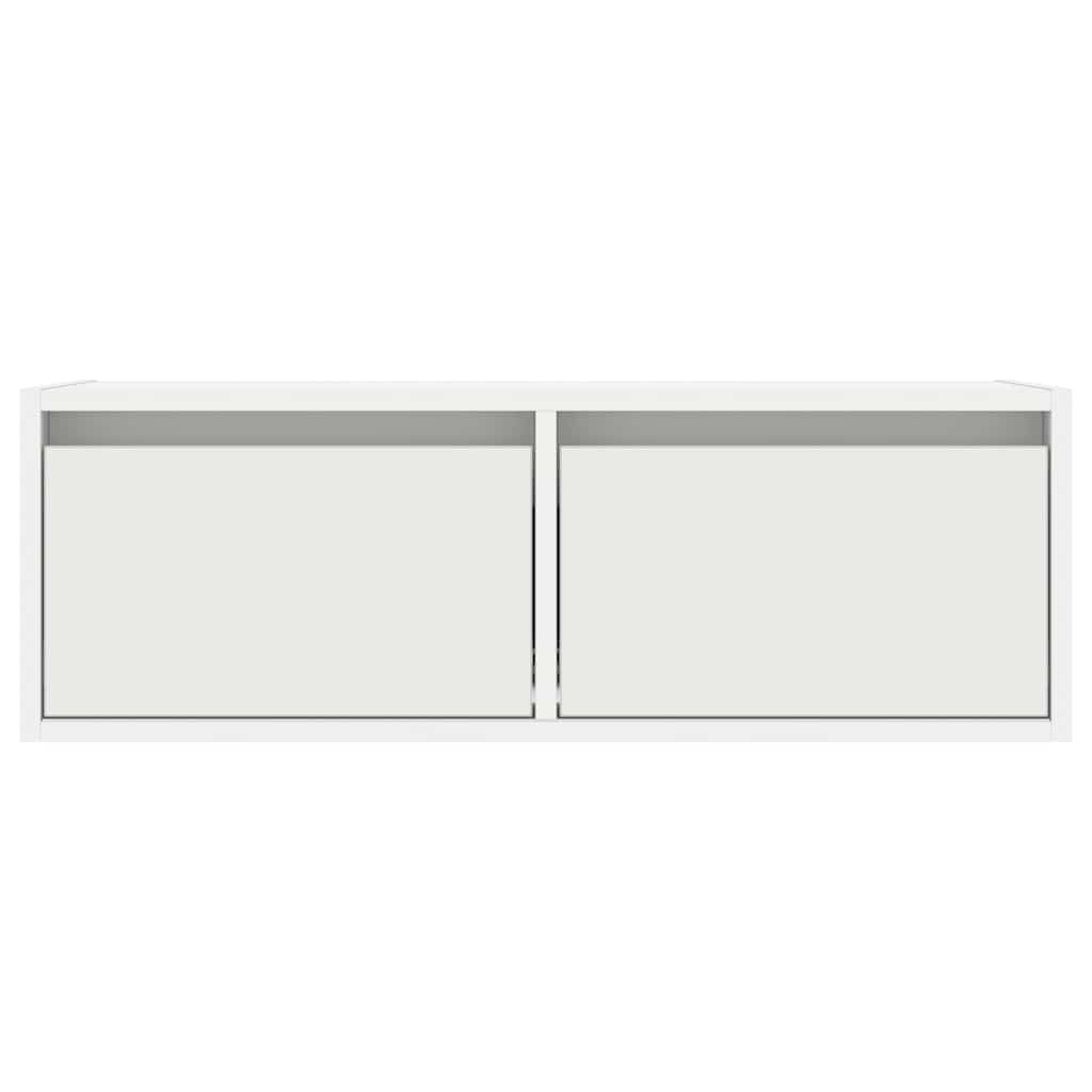vidaXL Έπιπλο Τηλεόρασης με LED Λευκό 75x35,5x25 εκ.