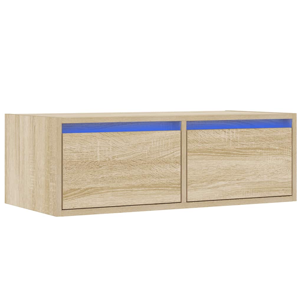 ντουλάπι τηλεόρασης vidaXL με φώτα LED Sonoma Oak 75x35,5x25 cm