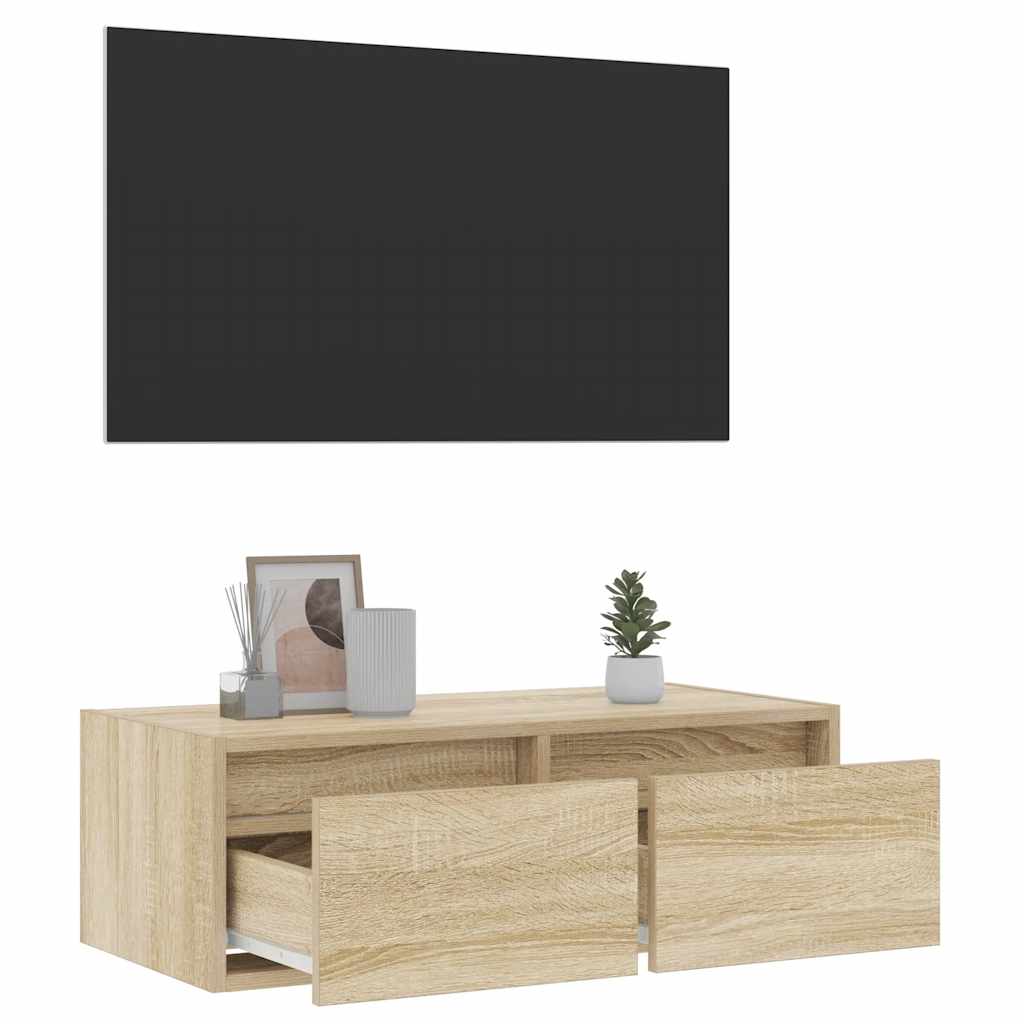 ντουλάπι τηλεόρασης vidaXL με φώτα LED Sonoma Oak 75x35,5x25 cm