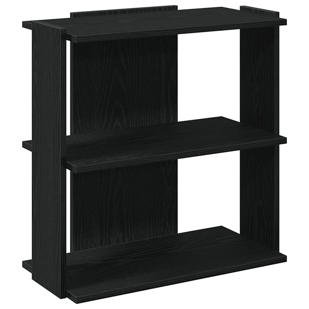 vidaXL Βιβλιοθήκη 3 Επιπέδων Μαύρη 60x30x60 εκ. από Επεξεργ. Ξύλο