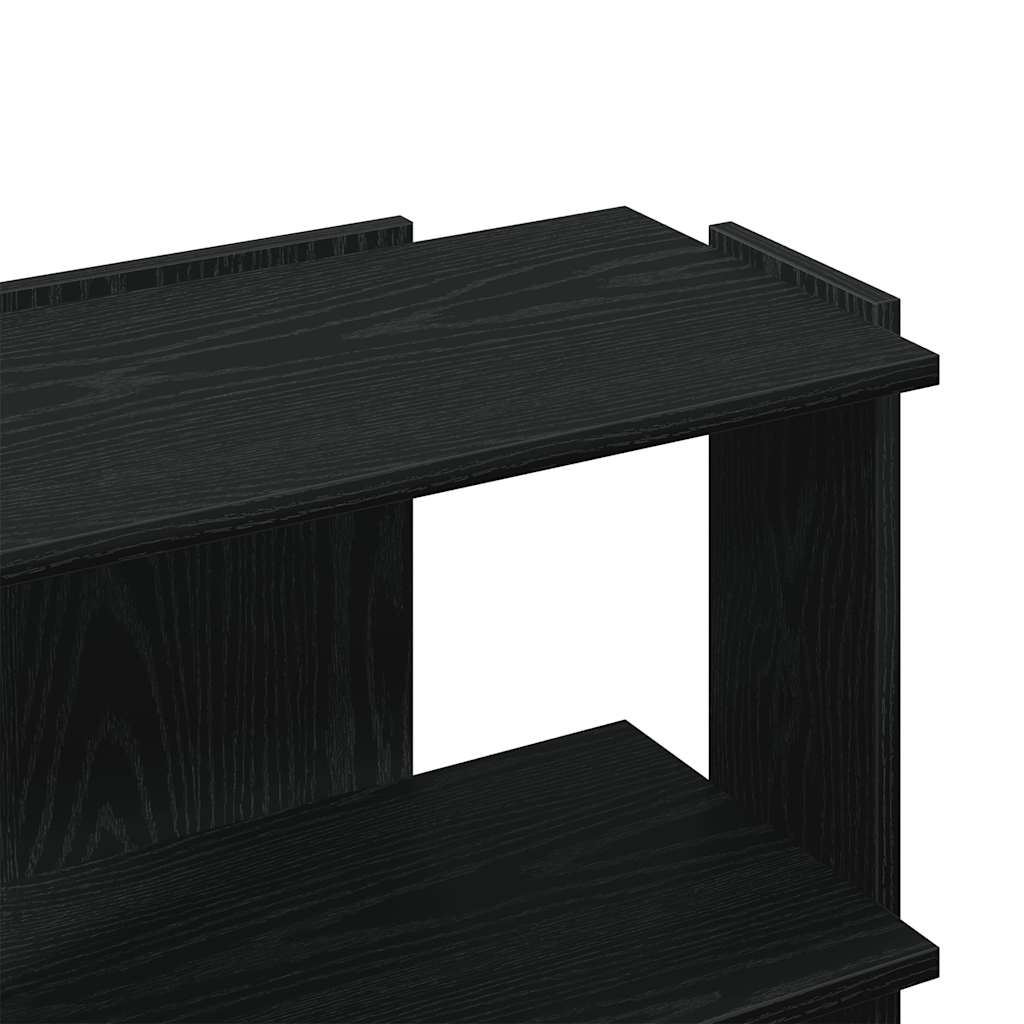 vidaXL Βιβλιοθήκη 3 Επιπέδων Μαύρη 60x30x60 εκ. από Επεξεργ. Ξύλο