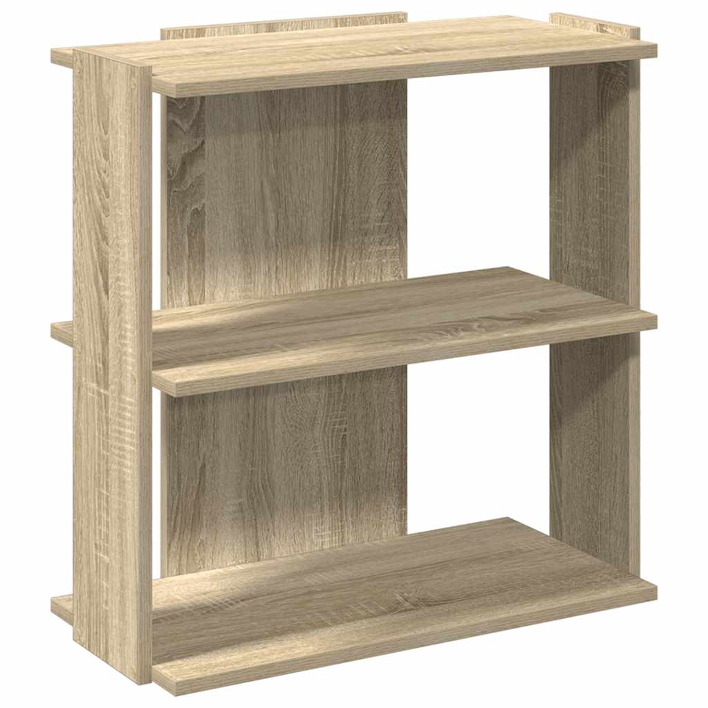 vidaXL Βιβλιοθήκη 3 Επιπέδων Sonoma Δρυς 60x30x60 εκ. Επεξεργ. Ξύλο