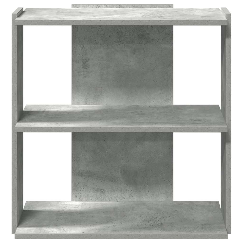 vidaXL Βιβλιοθήκη 3 επιπέδων Μπετόν Γκρι 60x30x60 cm Ξύλινη κατασκευή