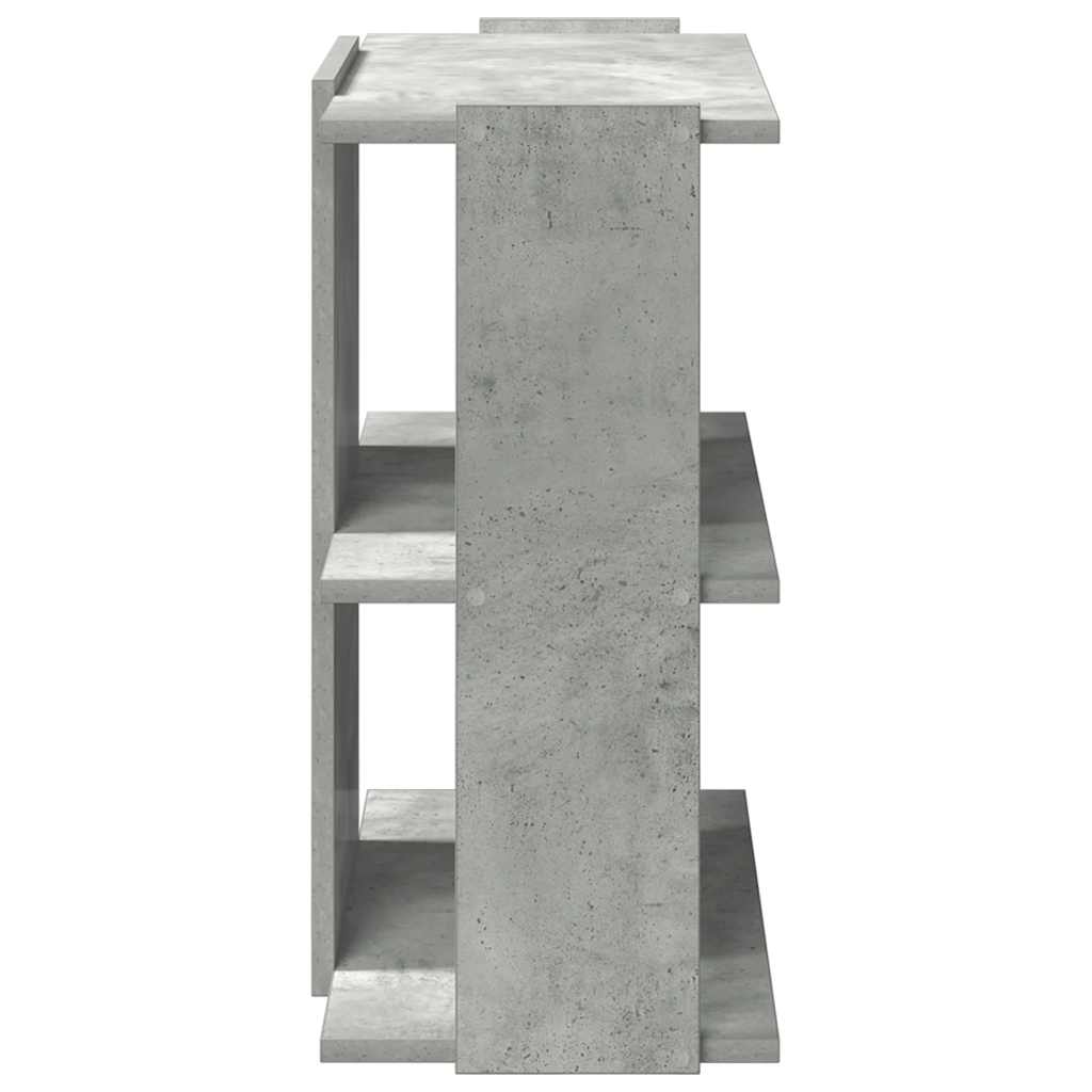vidaXL Βιβλιοθήκη 3 επιπέδων Μπετόν Γκρι 60x30x60 cm Ξύλινη κατασκευή