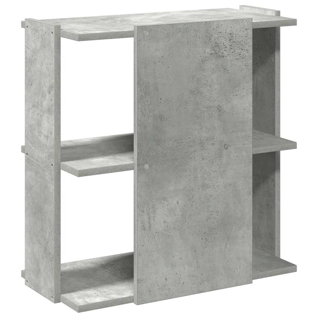 vidaXL Βιβλιοθήκη 3 επιπέδων Μπετόν Γκρι 60x30x60 cm Ξύλινη κατασκευή