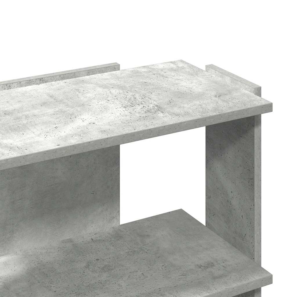 vidaXL Βιβλιοθήκη 3 επιπέδων Μπετόν Γκρι 60x30x60 cm Ξύλινη κατασκευή