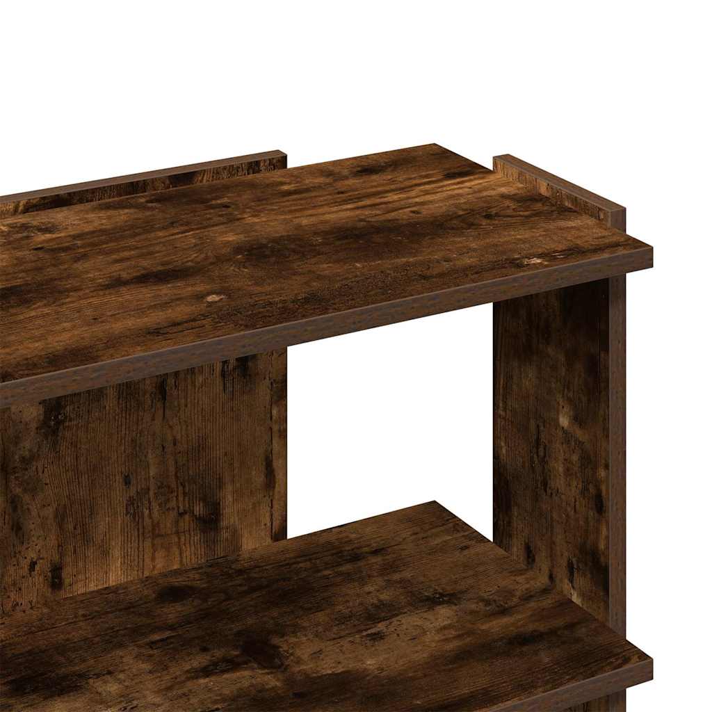 vidaXL Βιβλιοθήκη 3 Επιπέδων Καπνιστή Δρυς 60x30x60 εκ. Επεξεργ. Ξύλο