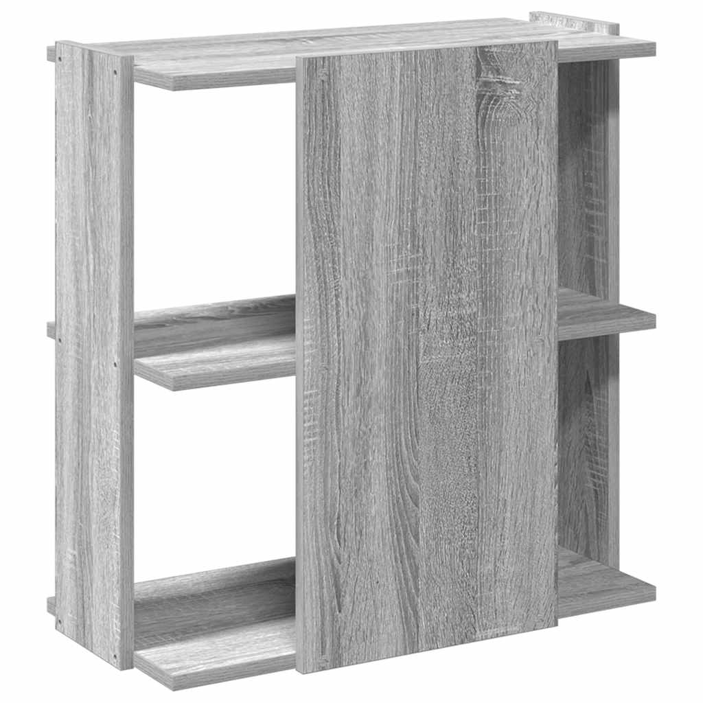 vidaXL Βιβλιοθήκη 3 Επιπέδων Γκρι Sonoma 60x30x60 εκ. Επεξεργ. Ξύλο