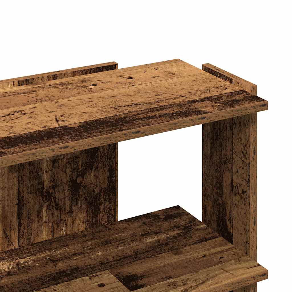 vidaXL Βιβλιοθήκη 3 επιπέδων Παλιό Ξύλο 60x30x60 cm Ξύλινη κατασκευή
