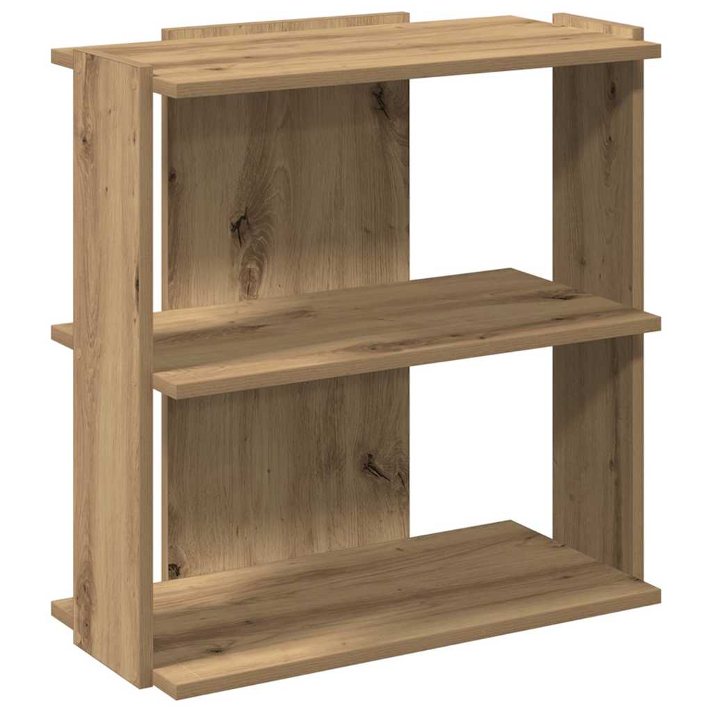 vidaXL Βιβλιοθήκη 3 επιπέδων Δρυς τεχνίτης 60x30x60 cm