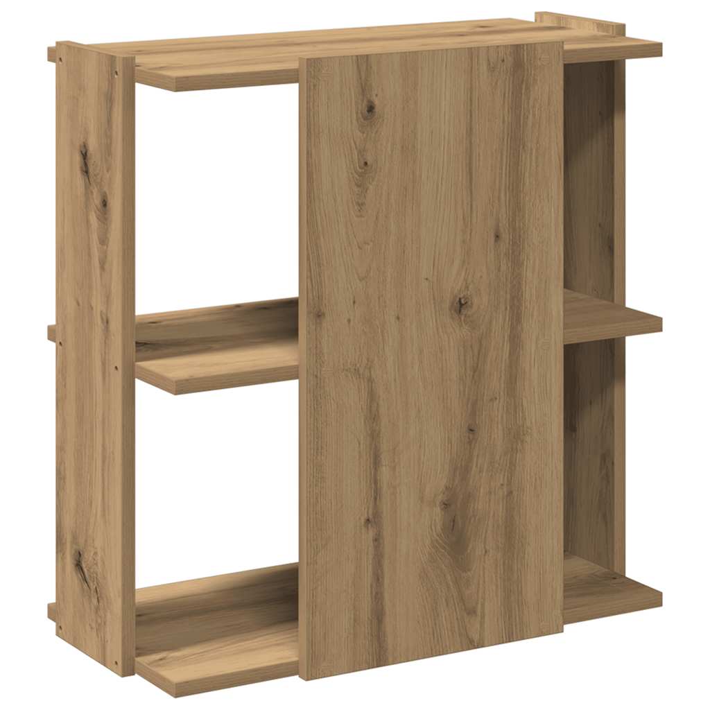 vidaXL Βιβλιοθήκη 3 επιπέδων Δρυς τεχνίτης 60x30x60 cm