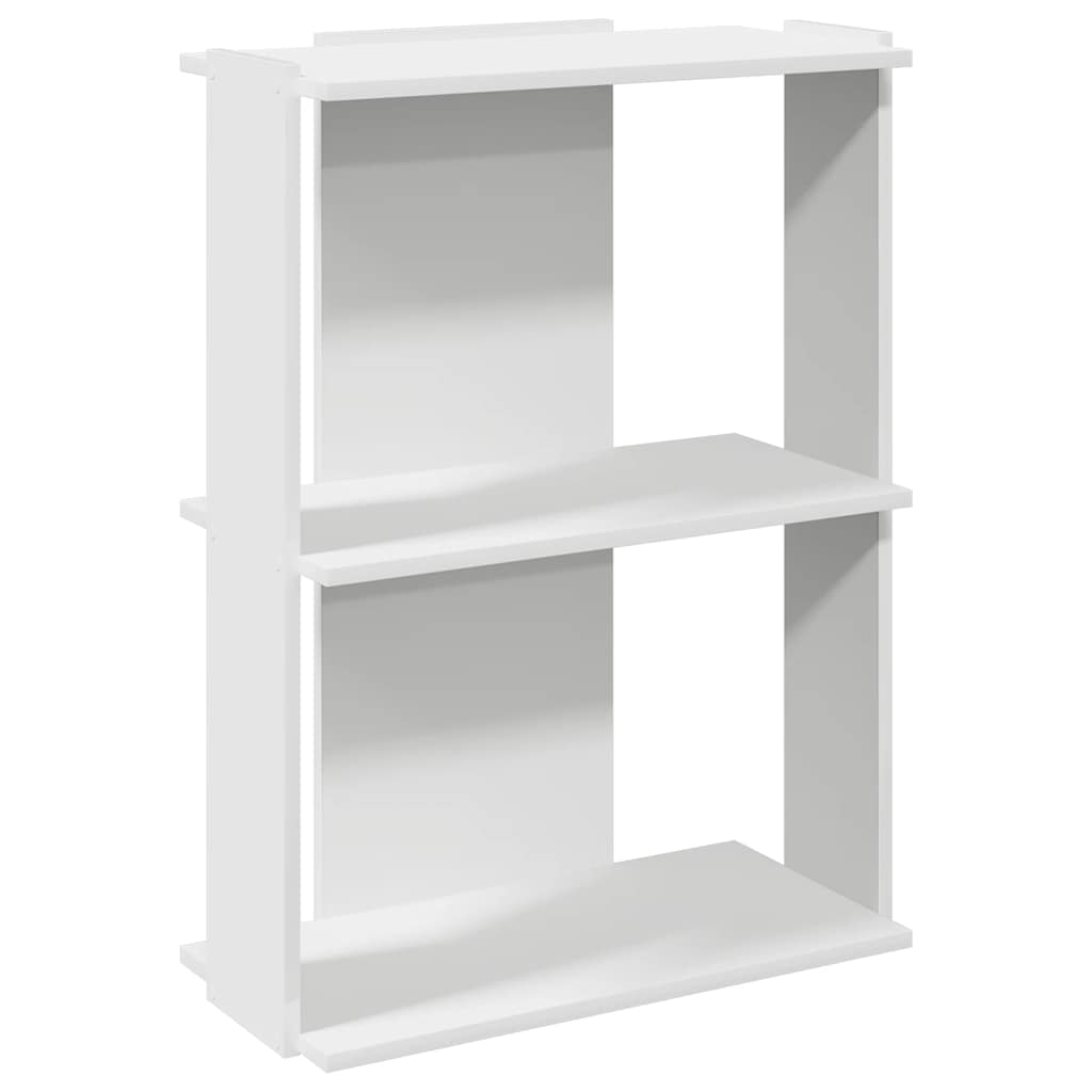 vidaXL Βιβλιοθήκη 3 επιπέδων Λευκό 60x30x80 cm Ξύλινη κατασκευή