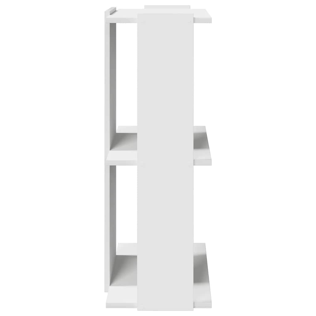 vidaXL Βιβλιοθήκη 3 επιπέδων Λευκό 60x30x80 cm Ξύλινη κατασκευή