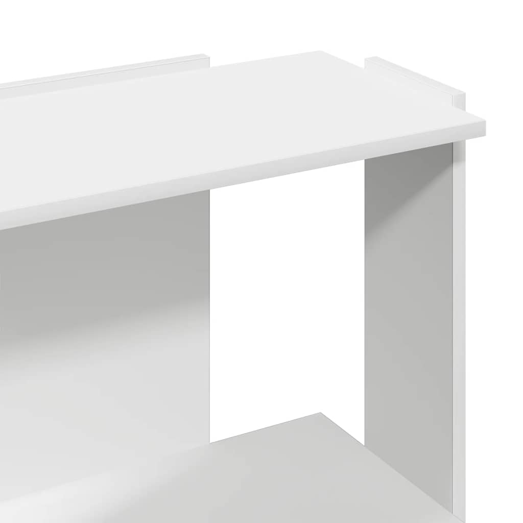 vidaXL Βιβλιοθήκη 3 επιπέδων Λευκό 60x30x80 cm Ξύλινη κατασκευή