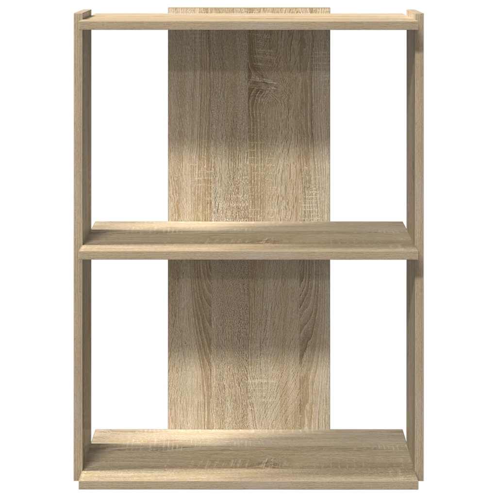 vidaXL Βιβλιοθήκη 3 Επιπέδων Sonoma Δρυς 60x30x80 εκ. Επεξεργ. Ξύλο