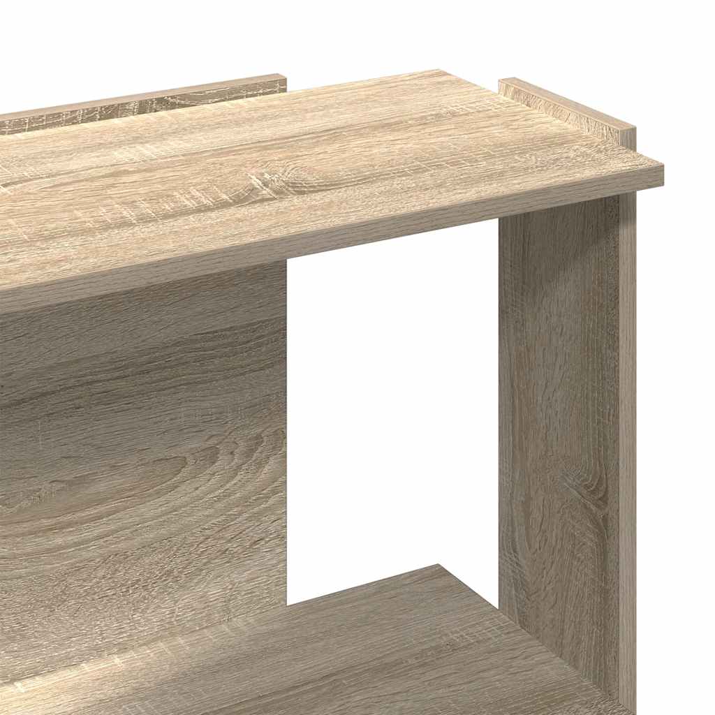 vidaXL Βιβλιοθήκη 3 Επιπέδων Sonoma Δρυς 60x30x80 εκ. Επεξεργ. Ξύλο