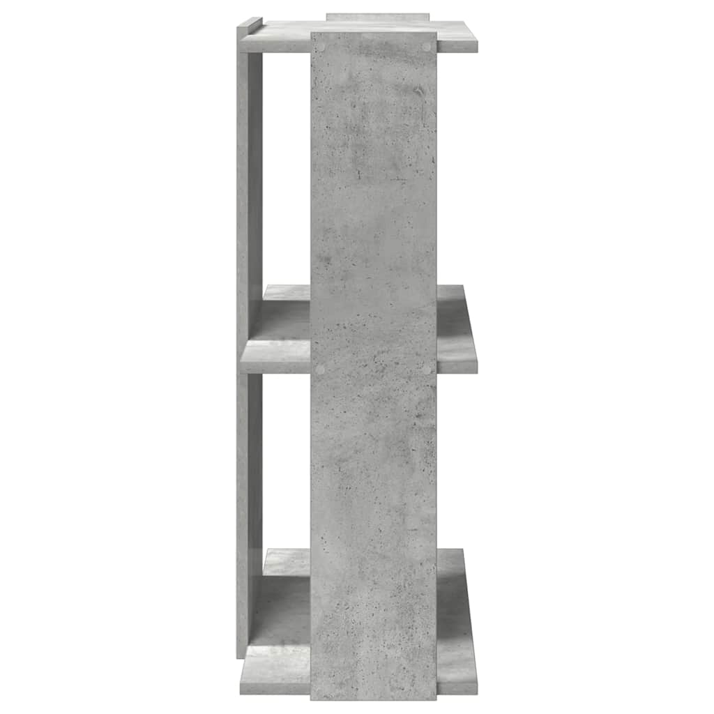 vidaXL Βιβλιοθήκη 3 επιπέδων Μπετόν Γκρι 60x30x80 cm Ξύλινη κατασκευή