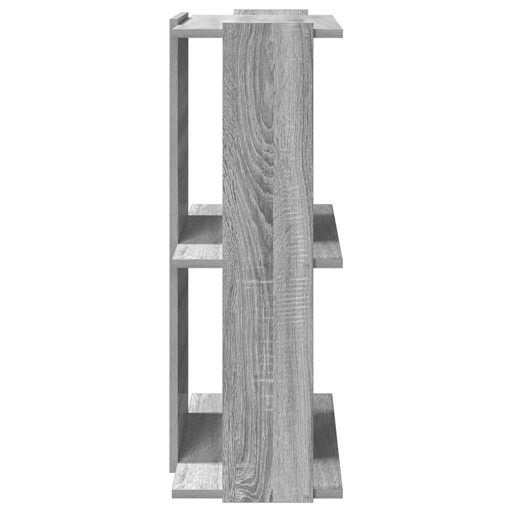 vidaXL Βιβλιοθήκη 3 Επιπέδων Γκρι Sonoma 60x30x80 εκ. Επεξεργ. Ξύλο