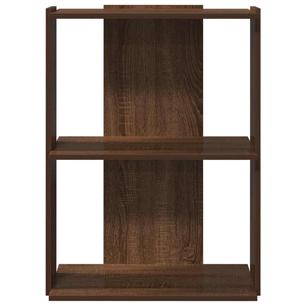 vidaXL Βιβλιοθήκη 3 Επιπέδων Καφέ Δρυς 60x30x80 εκ. Επεξεργ. Ξύλο