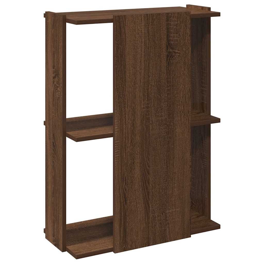 vidaXL Βιβλιοθήκη 3 Επιπέδων Καφέ Δρυς 60x30x80 εκ. Επεξεργ. Ξύλο