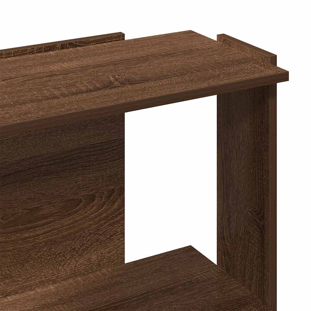 vidaXL Βιβλιοθήκη 3 Επιπέδων Καφέ Δρυς 60x30x80 εκ. Επεξεργ. Ξύλο