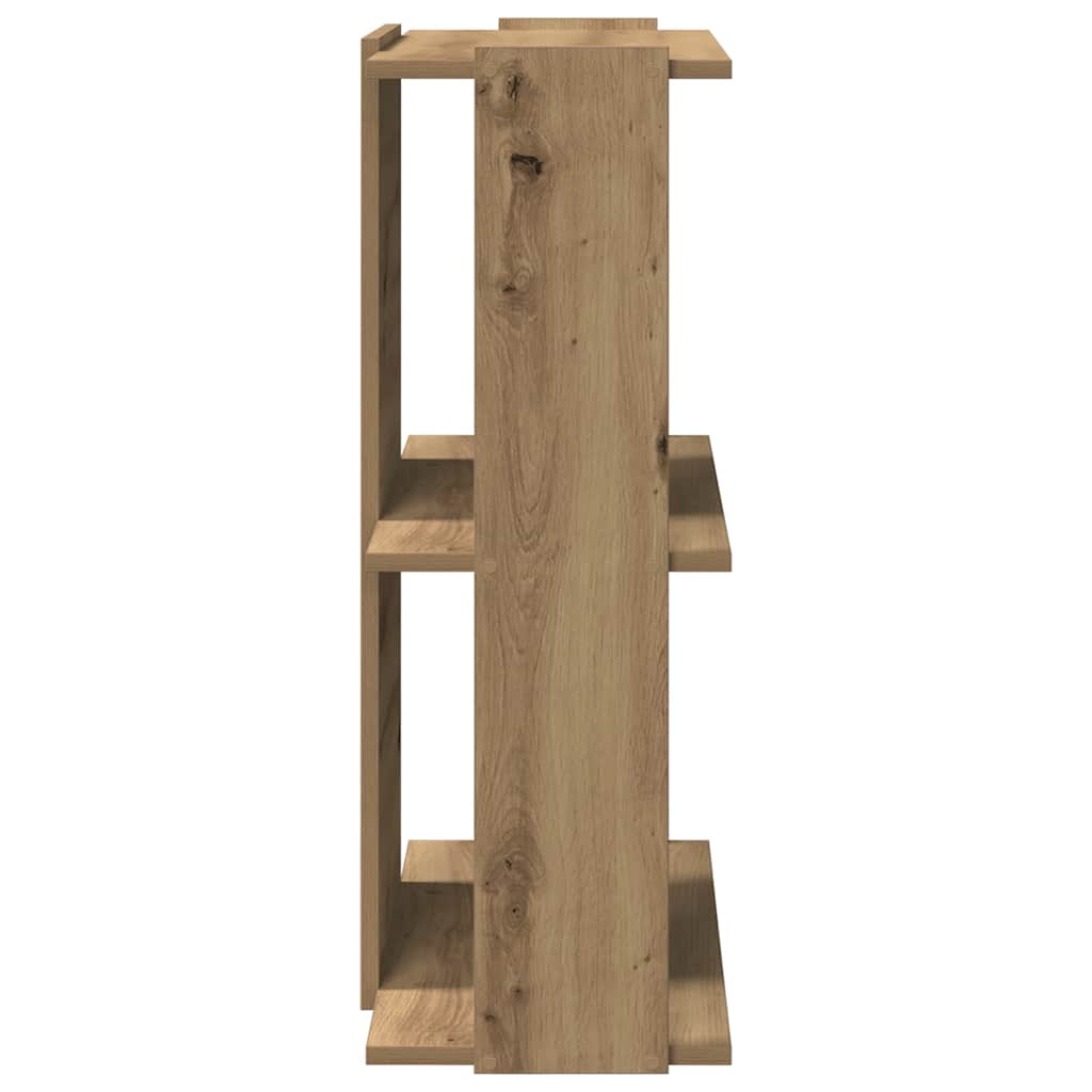 vidaXL Βιβλιοθήκη 3 επιπέδων Δρυς τεχνίτης 60x30x80 cm
