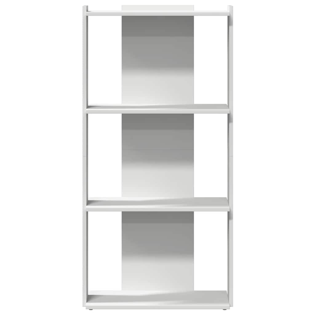 vidaXL Βιβλιοθήκη 3 επιπέδων Λευκό 60x30x120 cm Ξύλινη κατασκευή