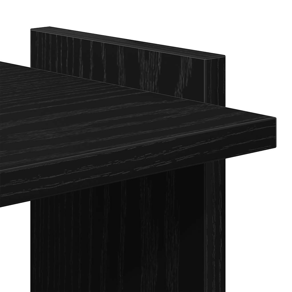vidaXL Βιβλιοθήκη 3 Επιπέδων Μαύρη 60x30x120 εκ. Επεξεργασμένο Ξύλο