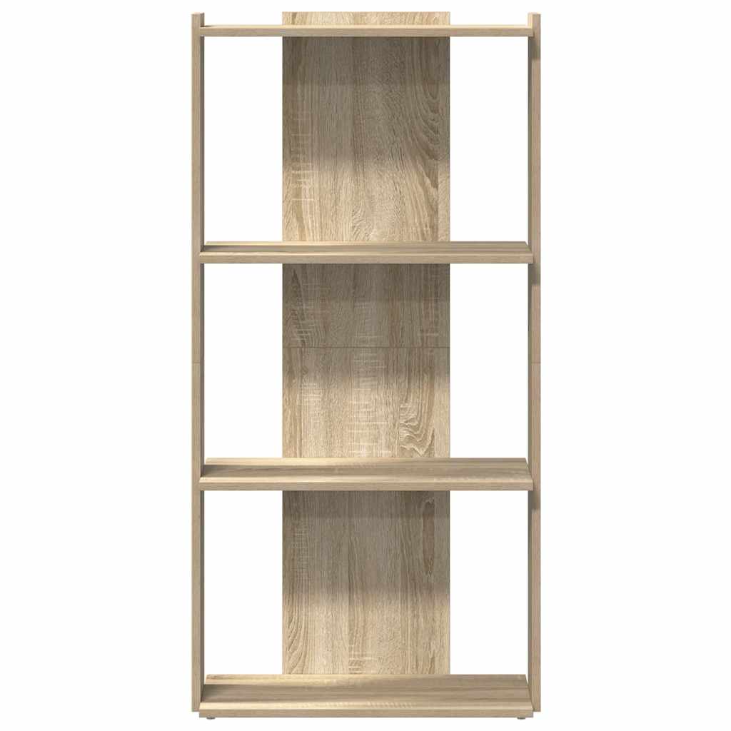 vidaXL Βιβλιοθήκη 3 Επιπέδων Sonoma Δρυς 60x30x120 εκ. Επεξεργ. Ξύλο