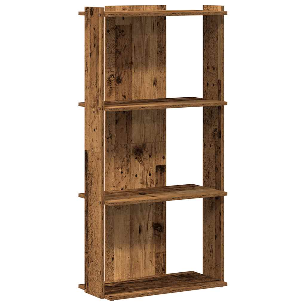 vidaXL Βιβλιοθήκη 3 επιπέδων Παλιό Ξύλο 60x30x120 cm Ξύλινη κατασκευή